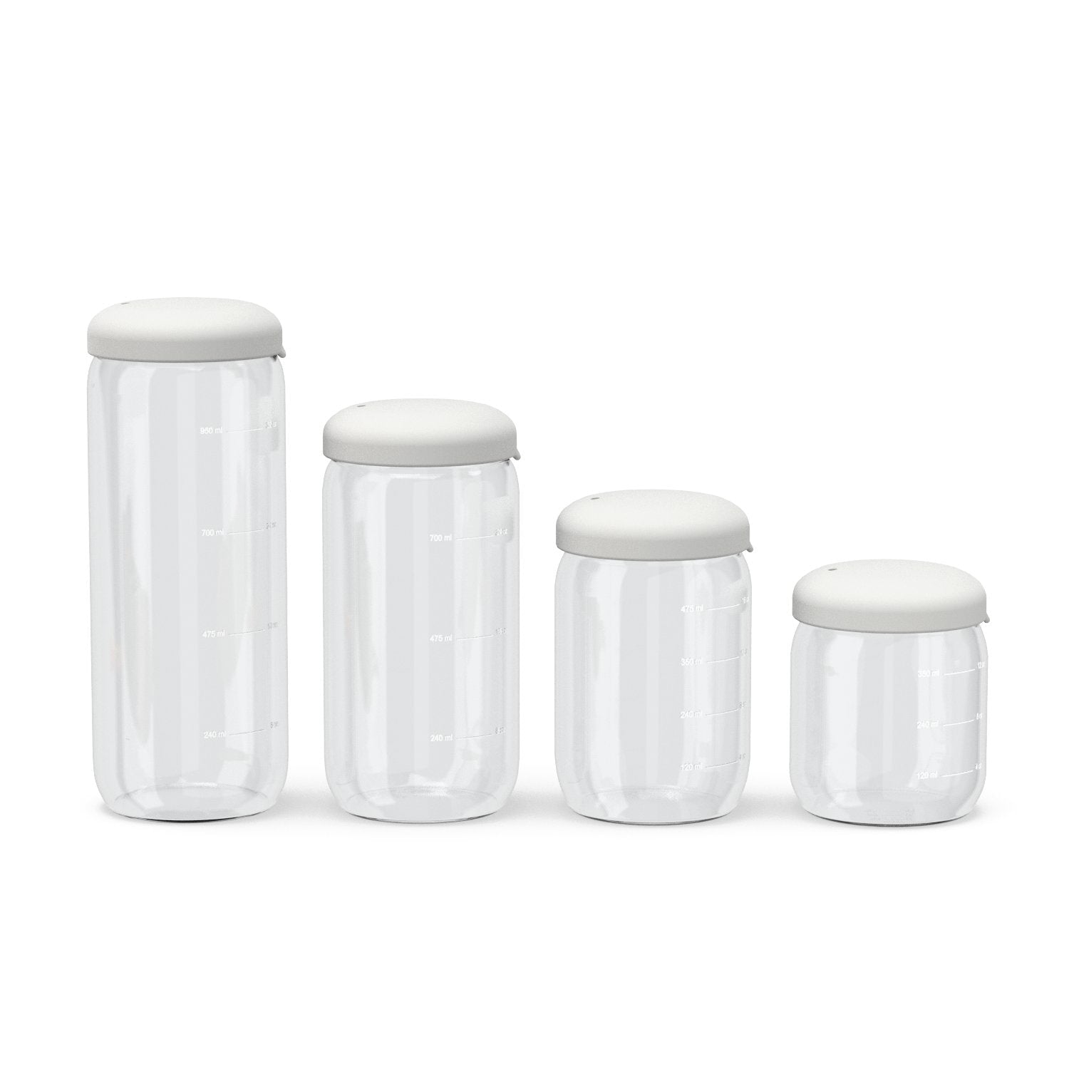 Food Storage Jar in Borosilicate Glass 12 oz - Cloud